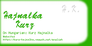 hajnalka kurz business card